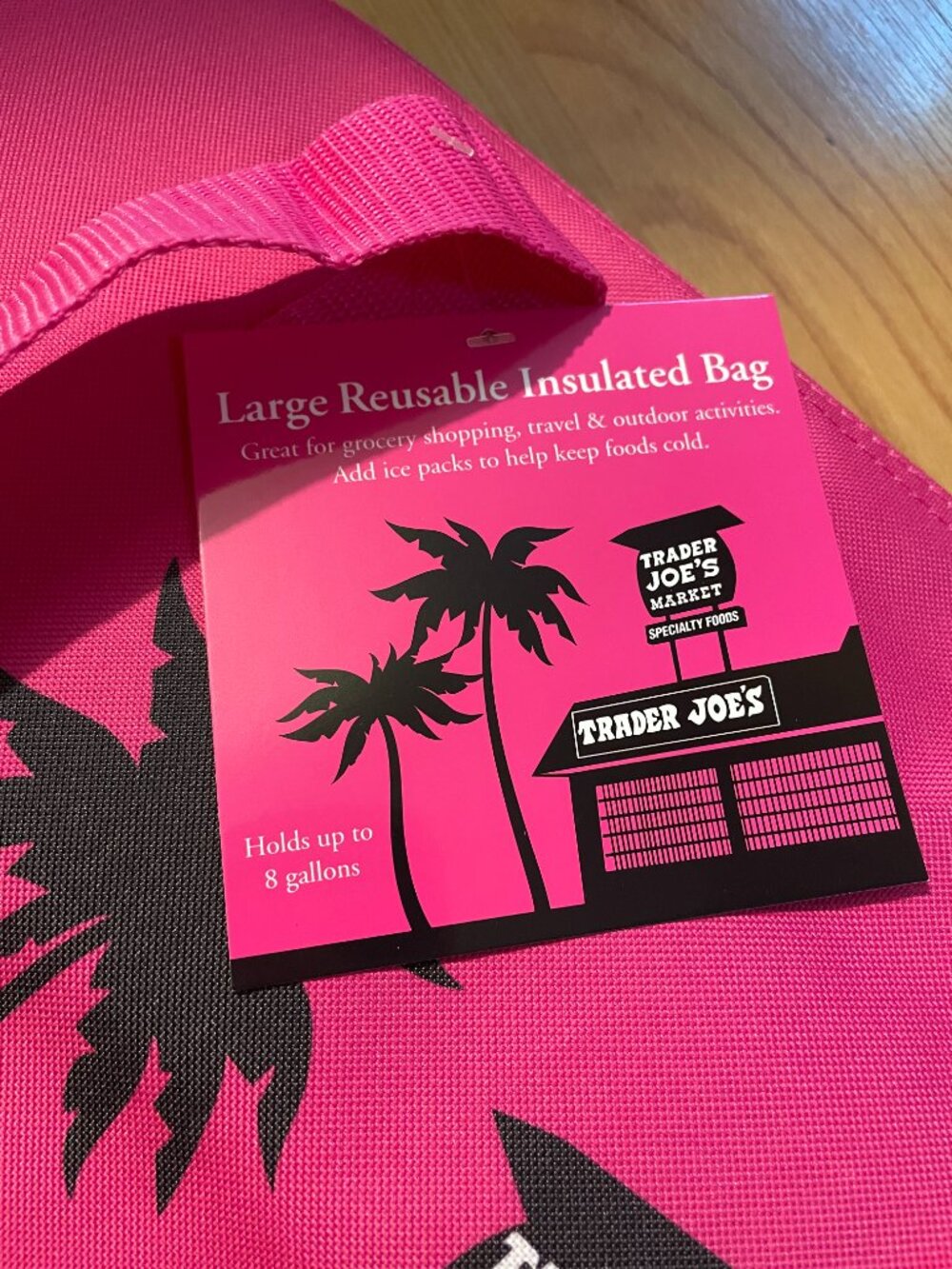NWT Trader Joe's Magenta Pink Limited Edition LG Tote w/ PBJ & Mac Tote - Picture 7 of 16